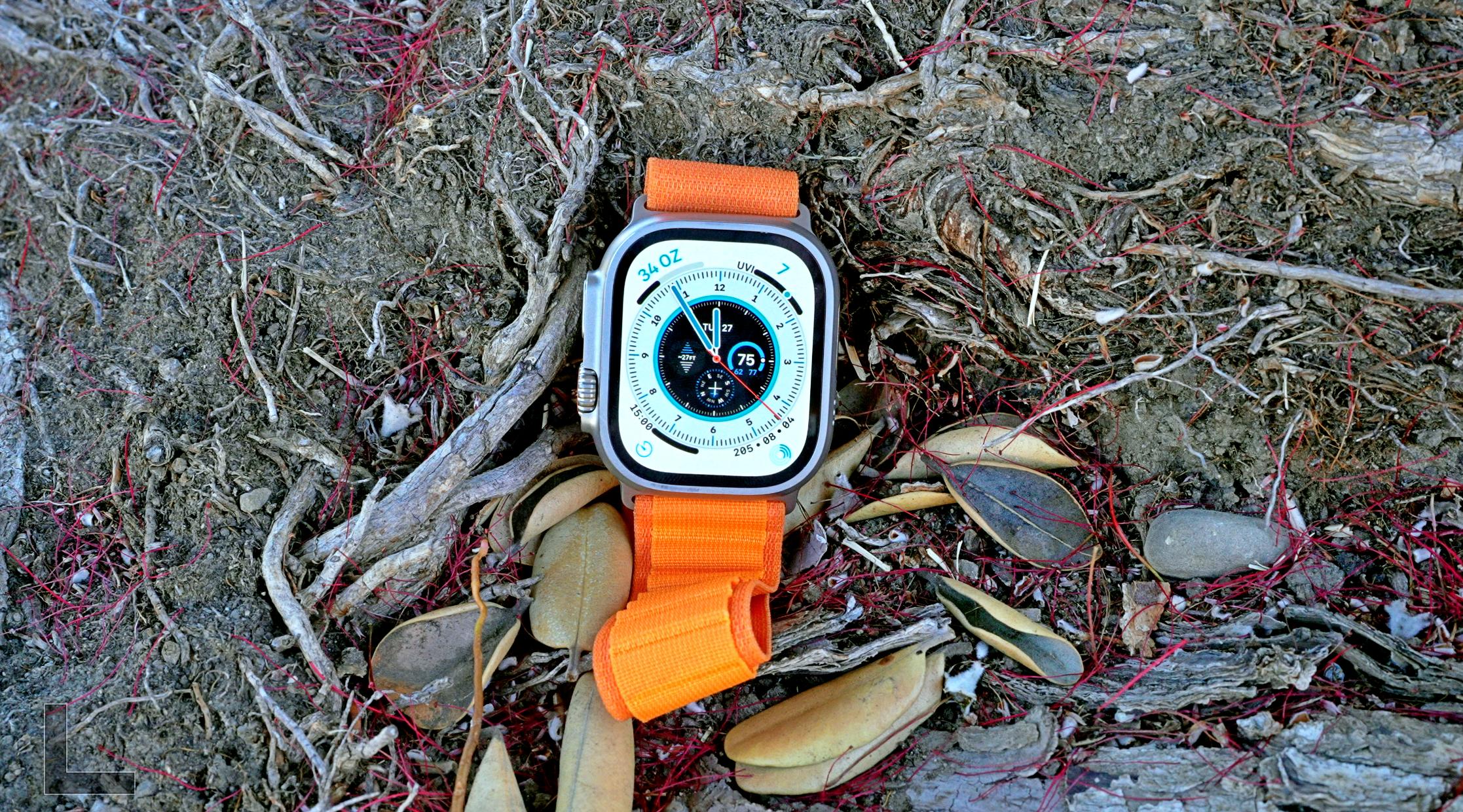 Apple Watch Ultra on ground