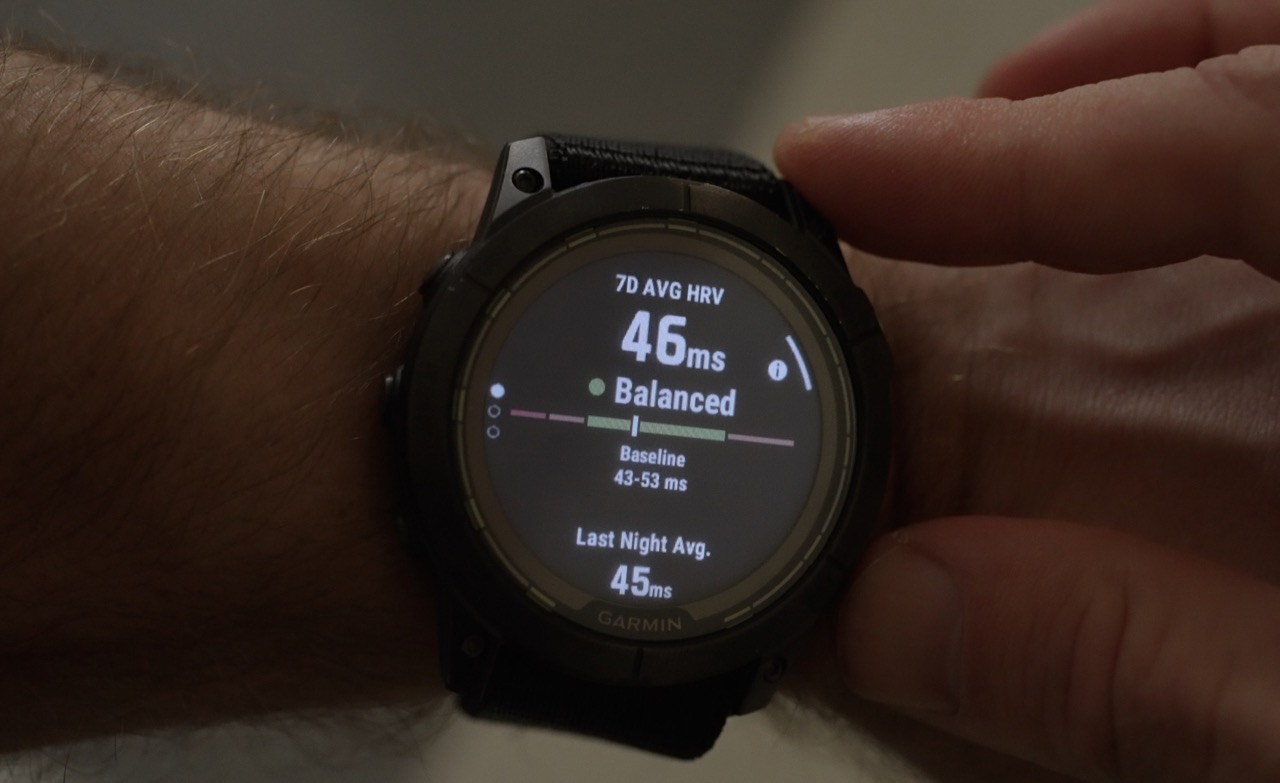 Garmin Recovery and HRV status