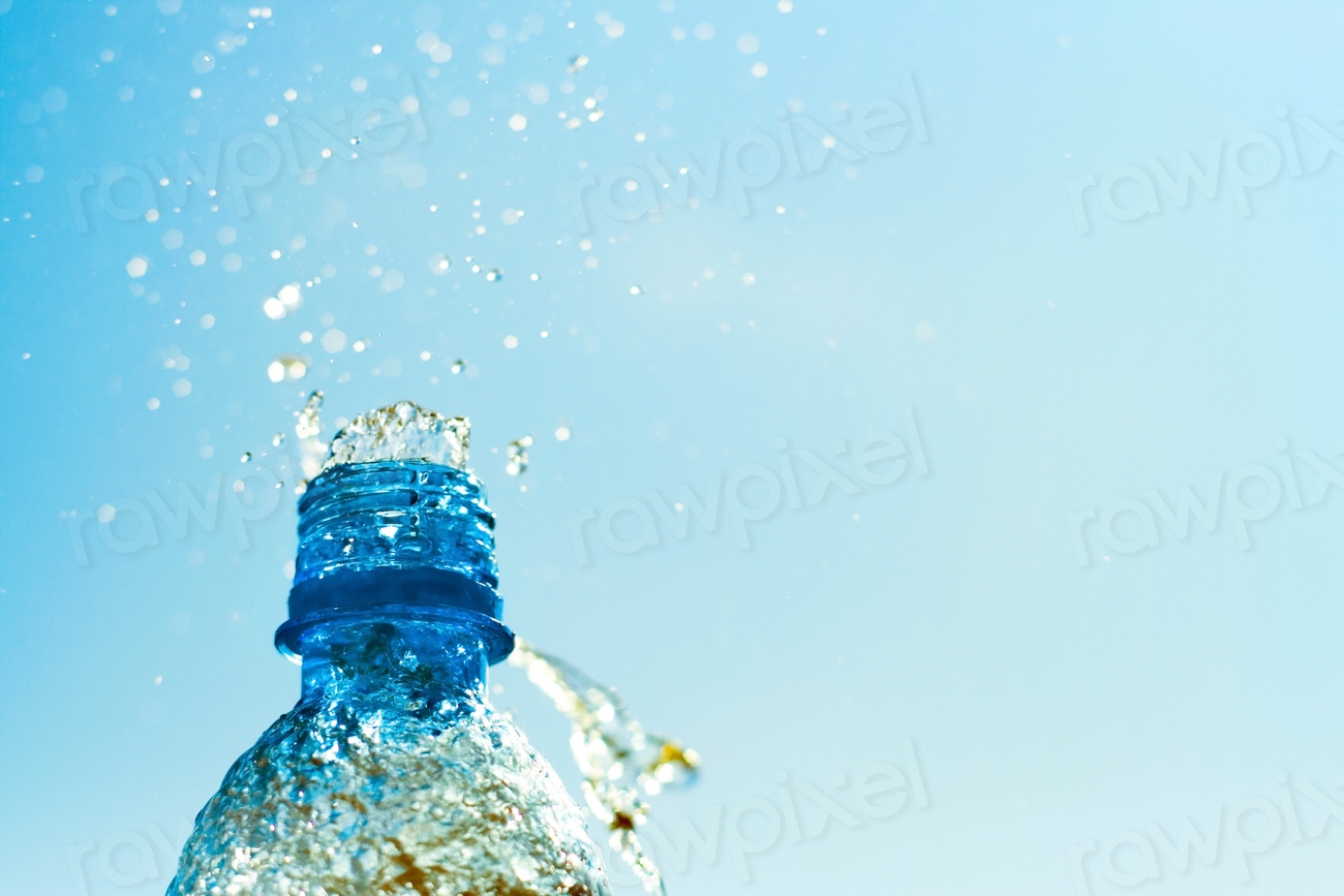 Free water splash bottle photo